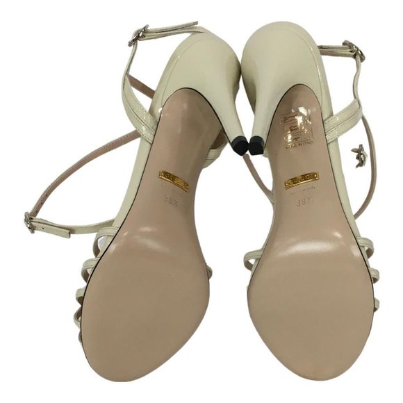 Gucci Women's Vintage Shiny Patent Leather High Heels Sandals DM52 - Picture 12 of 16